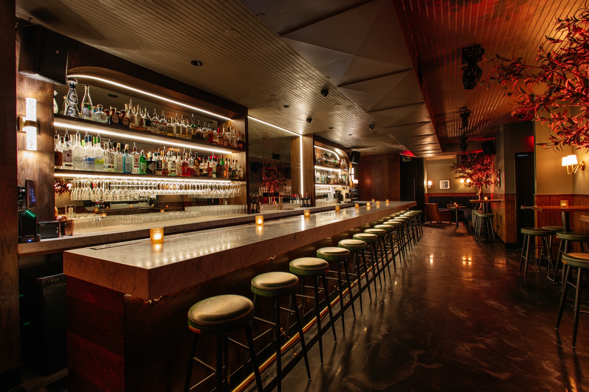 The upstairs bar at It's Him