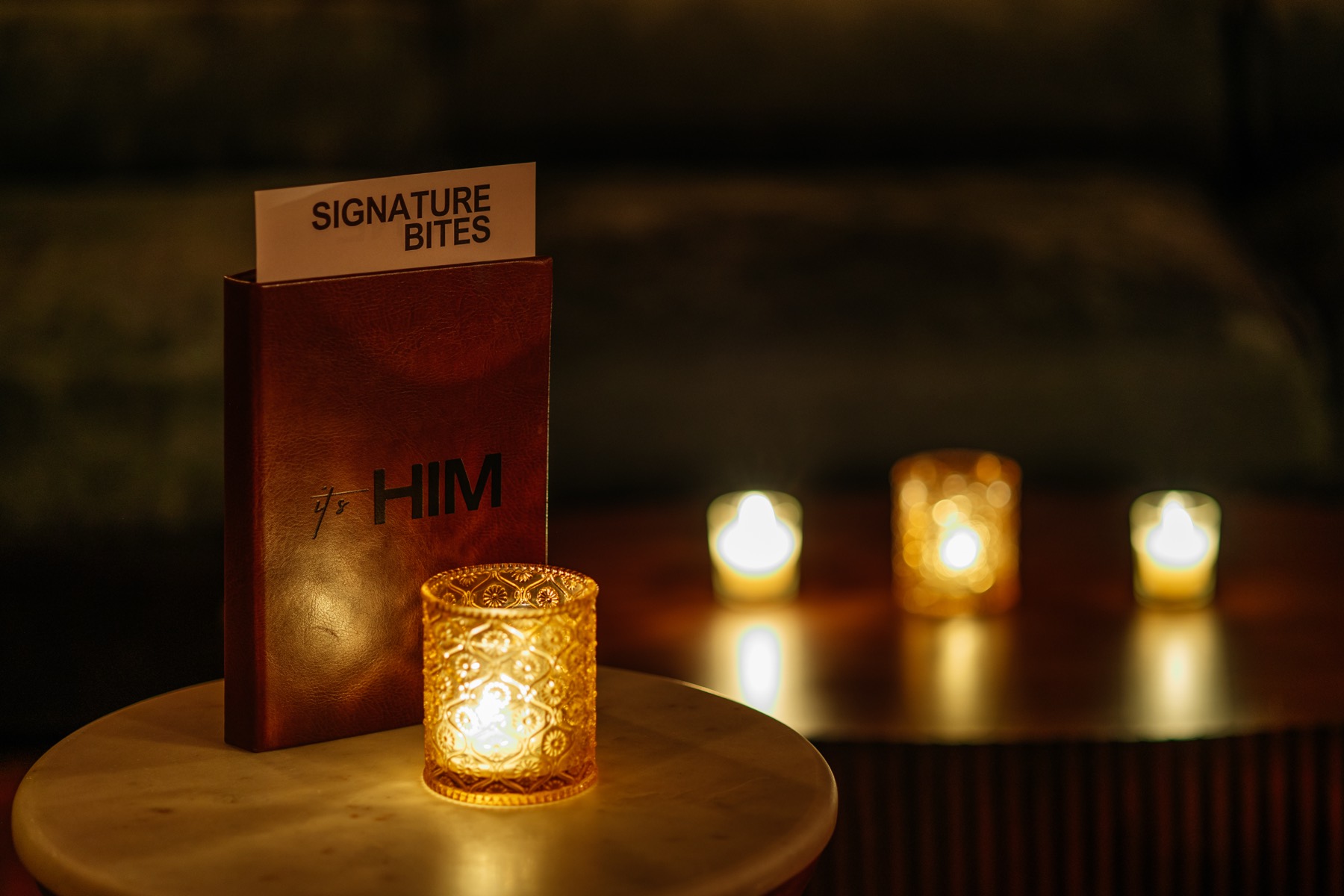 Candlelight in the downstairs lounge