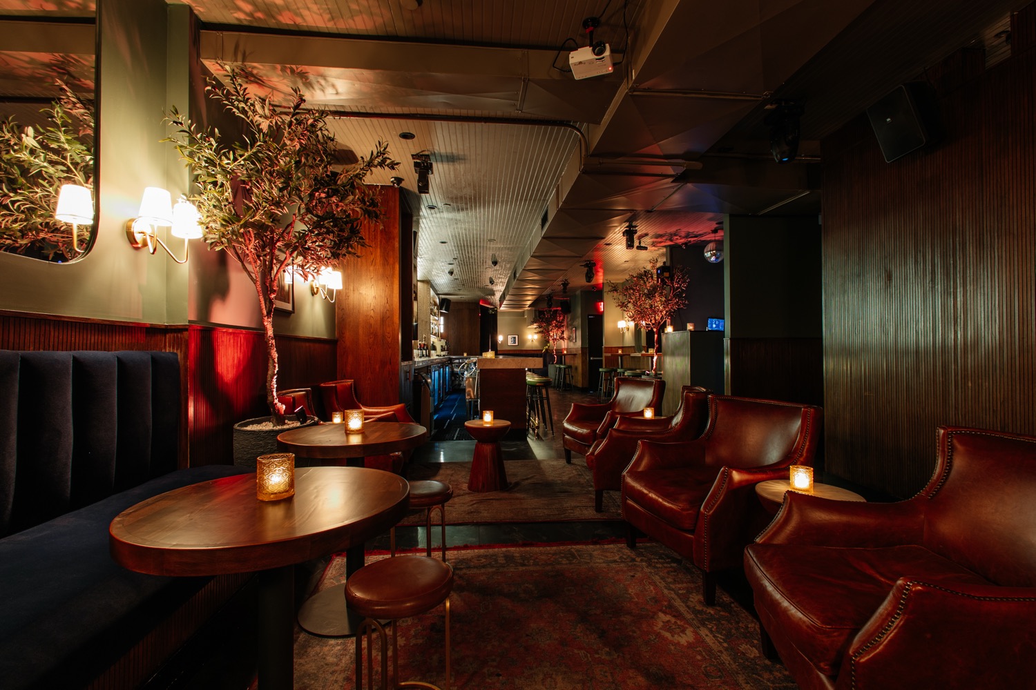 The upstairs lounge